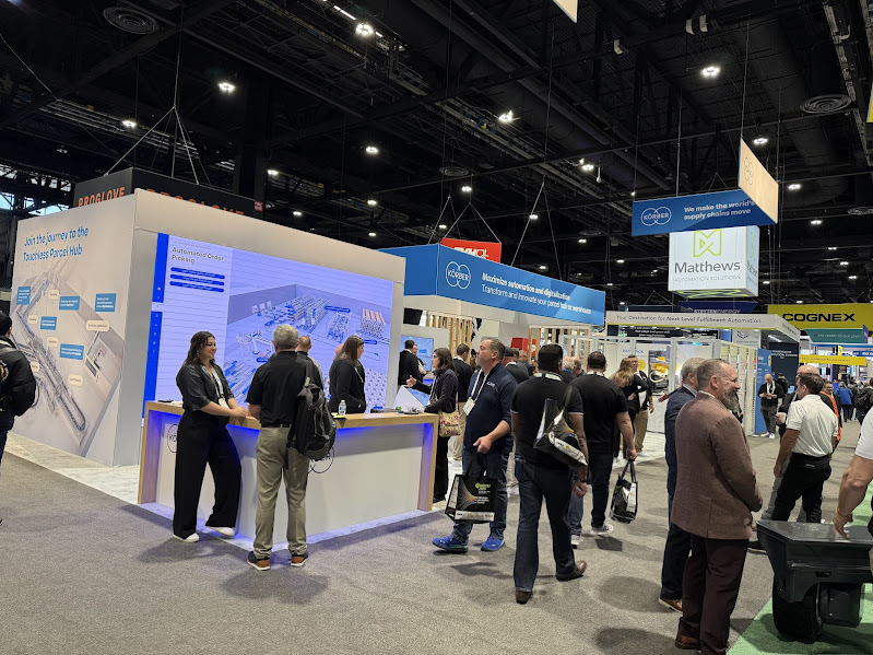 Custom client booth with product display